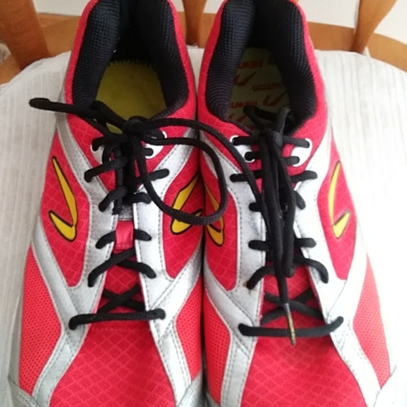 Newton Running Sir Isaac Sneaker Shoe 11.5 Red Silver Yellow - Picture 14 of 15